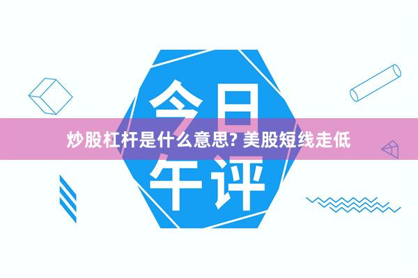 炒股杠杆是什么意思? 美股短线走低