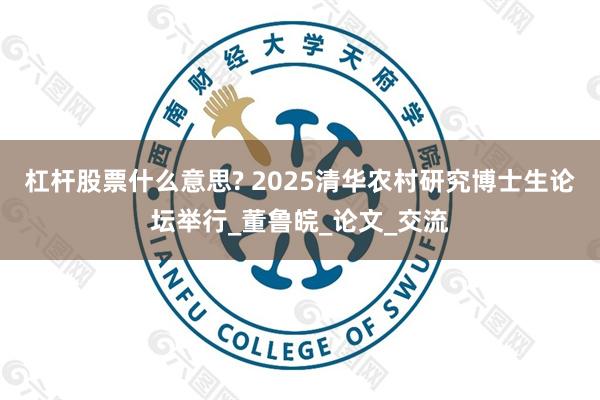 杠杆股票什么意思? 2025清华农村研究博士生论坛举行_董鲁皖_论文_交流